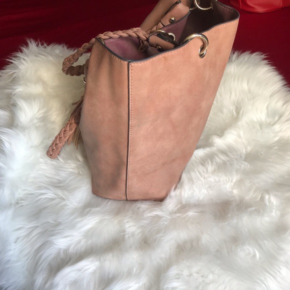 🧡NWOT🧡 TAUPE TOTE,  BRAIDED TAUPE STRAPS & BRAIDED ADORNMENTS - Picture 5 of 6
